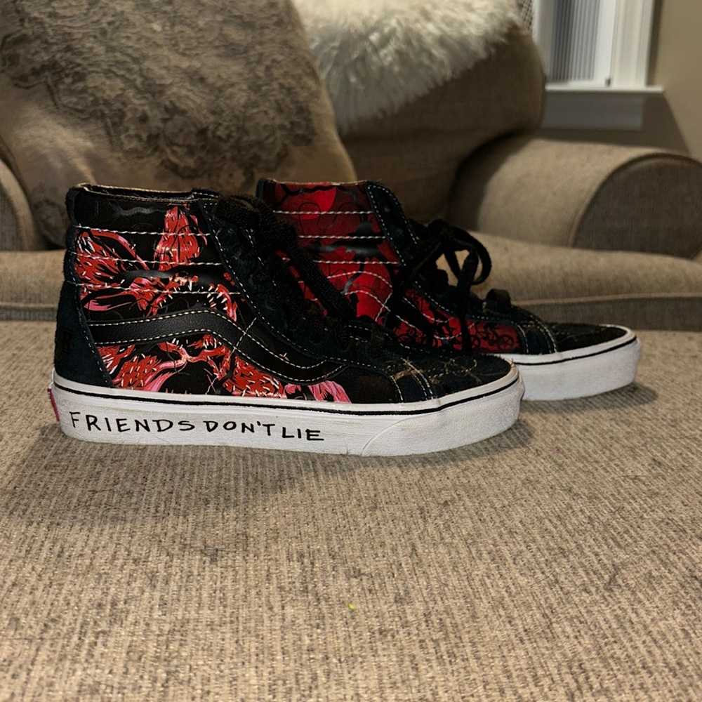 Stranger thing’s Vans Off The Wall limited edition sneakers.